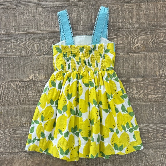 Mini Boden Lemon Print Dress 4/5 - Picture 7 of 9